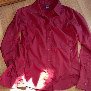 Patagonia SZ 4 CORAL Women’s Button Down Long Sleeve Outdoor Fishing Sun
